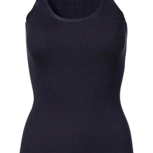 Rosemunde | Silketop | RWBelle Silk U-neck Strap Elastic Top, 5182 navy